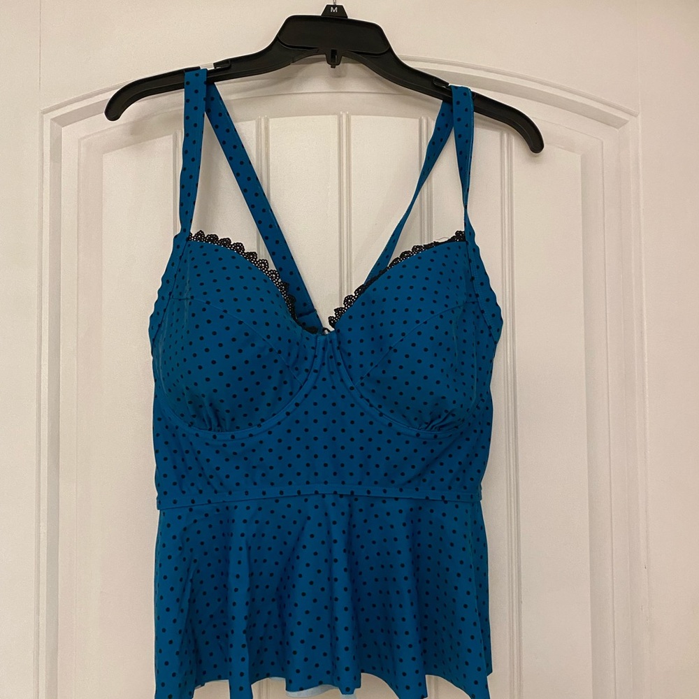 Womens 0x/14w Terra & Sky bikini top